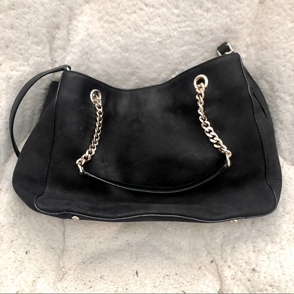 Kate Spade Suede/Leather Shoulder Bag Black - Picture 2 of 7